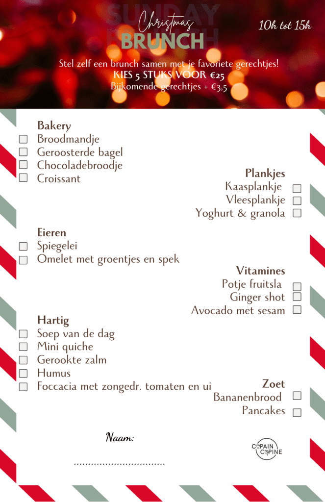 Menu kerst brunch